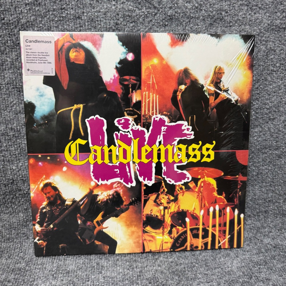 Candlemass Live in Stockholm 1990 2LP Vinyl Set Peaceville Doom Metal NEW SEALED